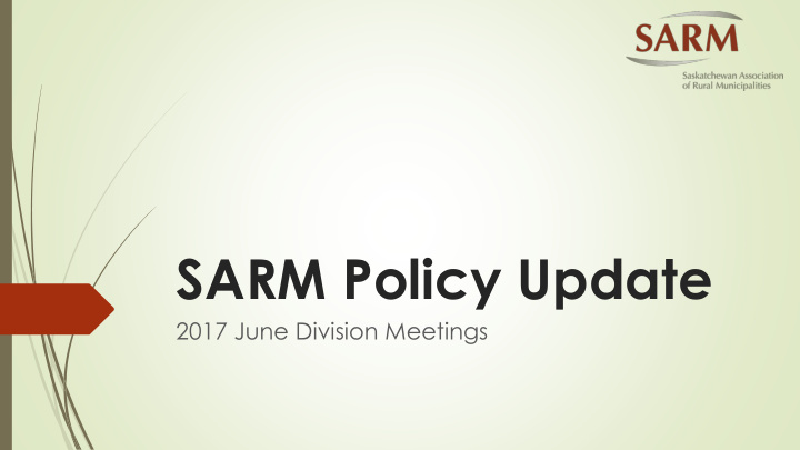 sarm policy update