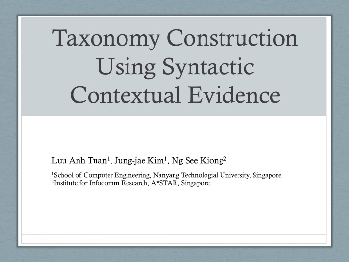 taxonomy construction