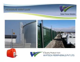 WIPTECH PERIPHERALS PVT  .L  TD.  A Quality Product from:  WIPTECH PERIPHERALS PVT  .L  TD.