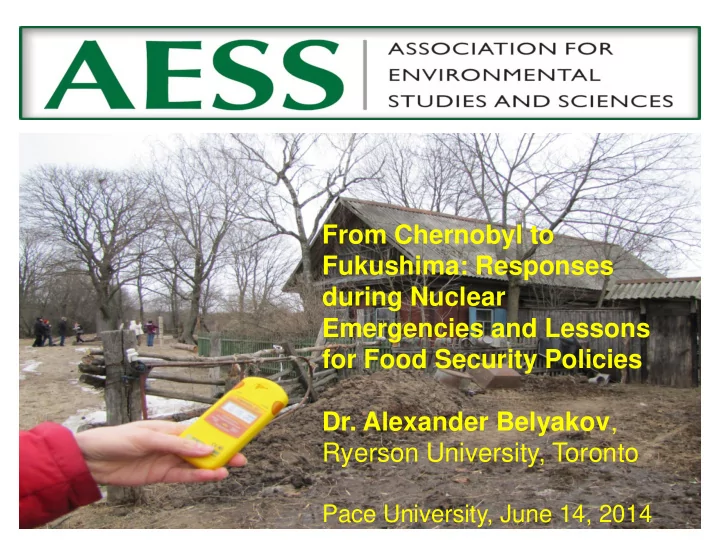 from chernobyl to fukushima responses during nuclear