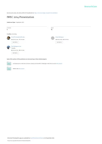 IWEC 2014 Presentation Conference Paper  September 2014  CITATIONS  READS  0  40 4 authors ,