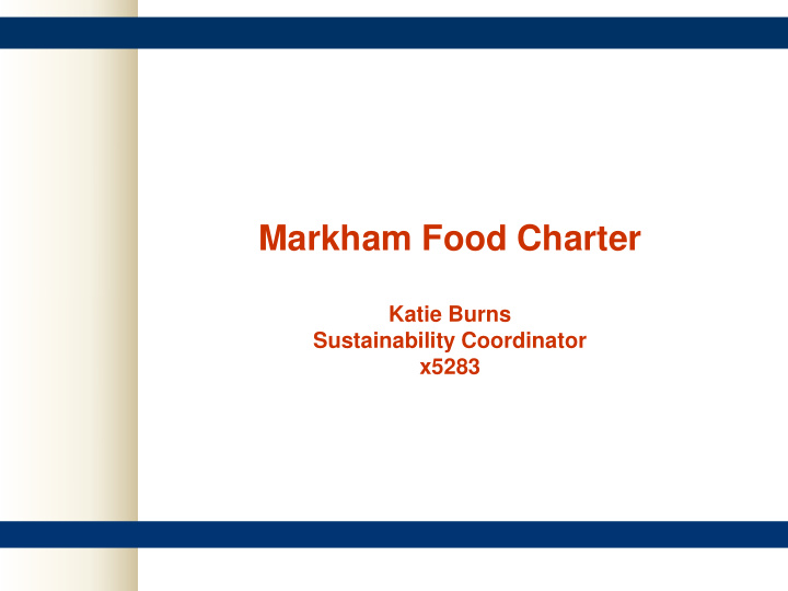 markham food charter
