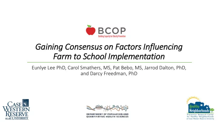 farm to school im implementation