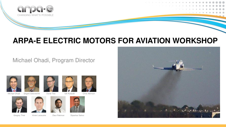 arpa e electric motors for aviation workshop