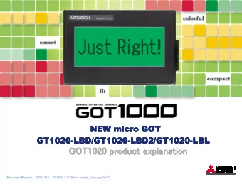 GOT1020 product explanation  GOT1020 product explanation  GOT1020 product explanation  GOT1020