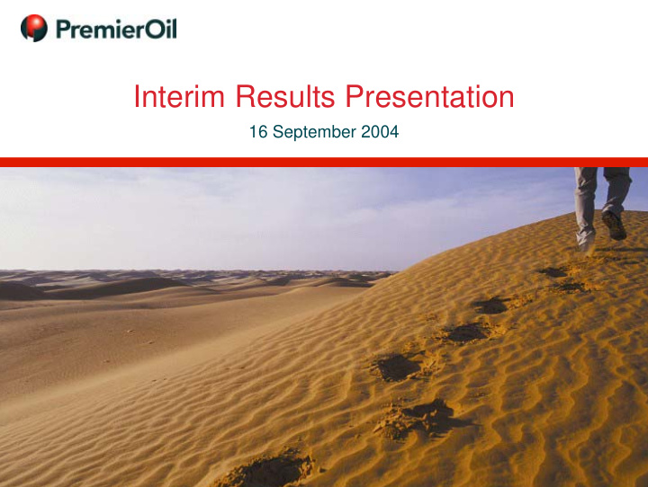 interim results presentation