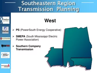 So  Southea  heastern  stern Regio  ion  Tra  ransm  smissio  ission  P  Pla  lannin  ning  West