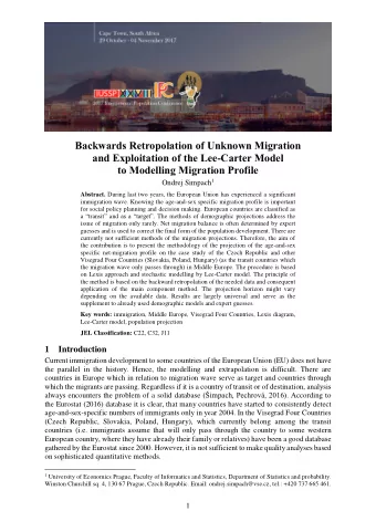 Backwards Retropolation of Unknown Migration and Exploitation of the Lee-Carter Model to Modelling