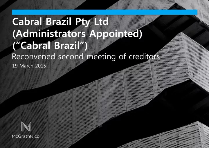 administrators appointed