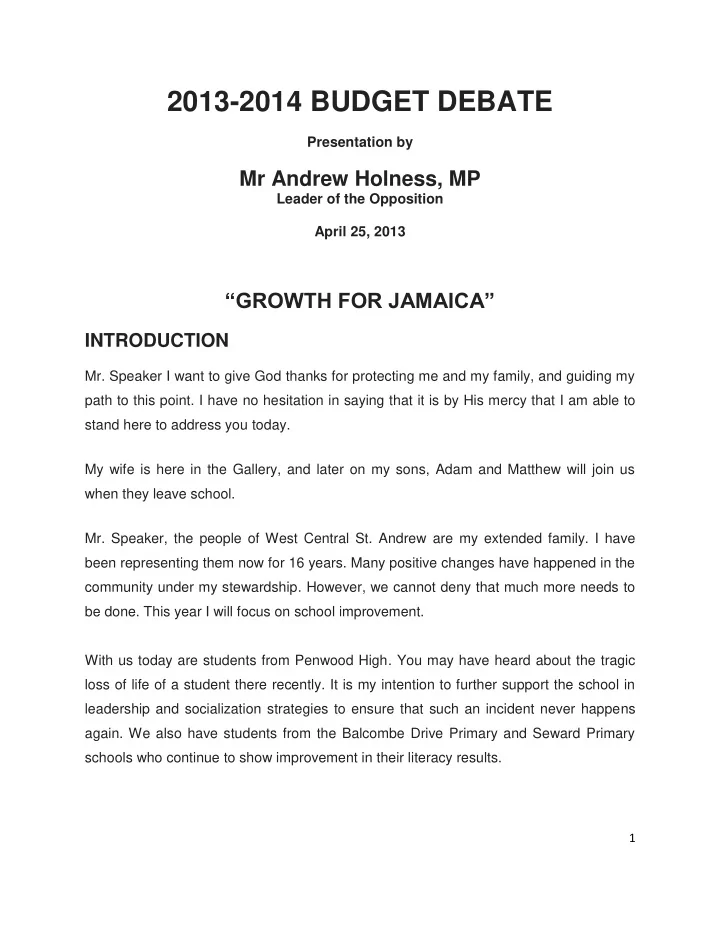 2013 2014 budget debate
