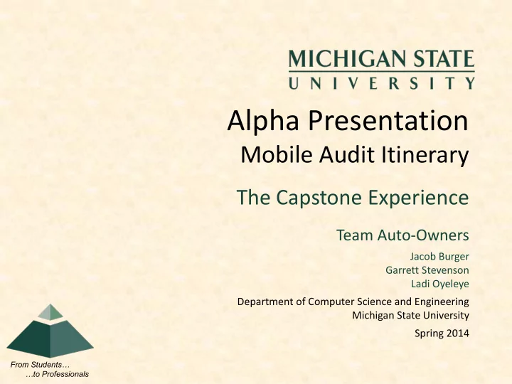 alpha presentation