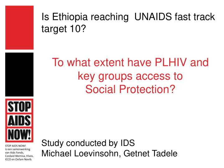 is ethiopia reaching unaids fast track target 10 to what