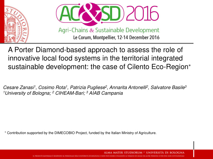 a porter diamond based approach to assess the role of