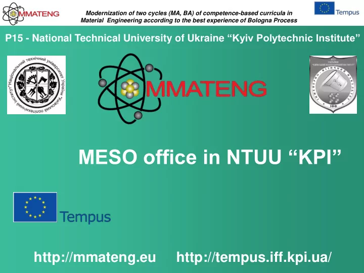 meso office in ntuu kpi