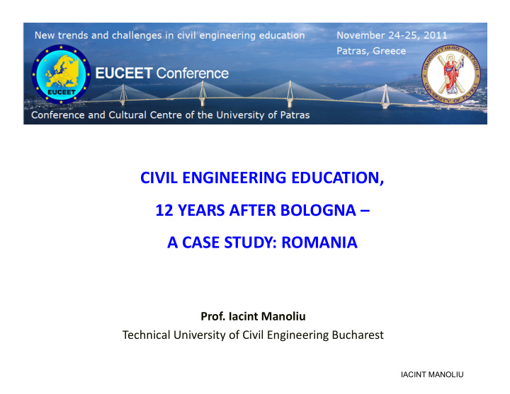 civil engineering education 12 years after bologna a case