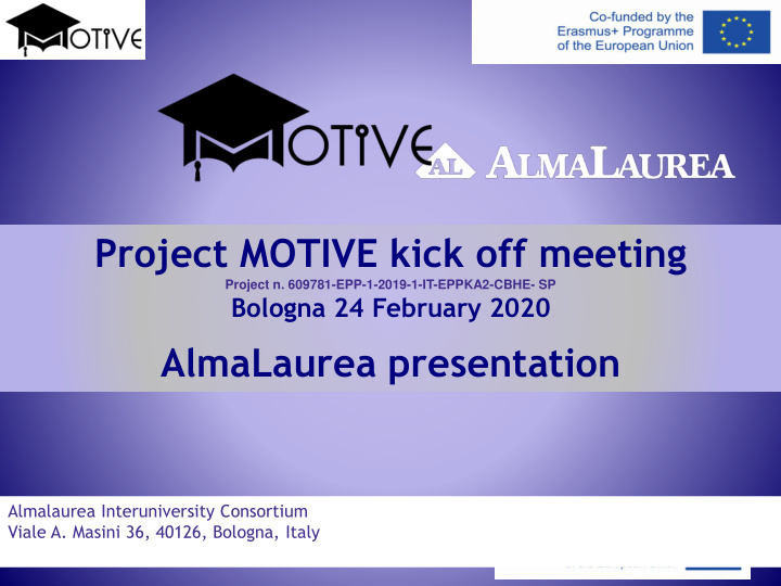 project motive kick off meeting