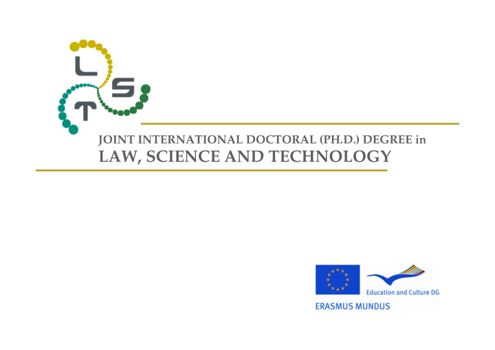 law science and technology institute of law and