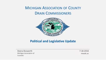 O PEN H OUSE AND S ENATE S EATS 2018  House of Representatives:  37 State Representatives
