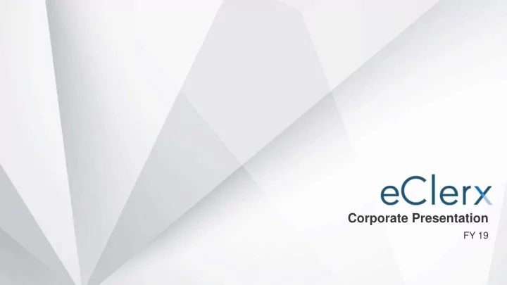 corporate presentation