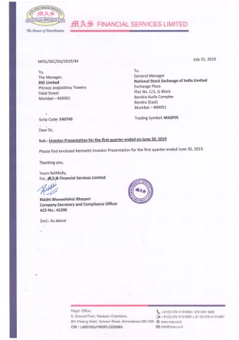 &lt;J'li e (p o w e r of (J) is t ri 6 u t io n  INVESTOR  Corporate PRESENTATION   Presentation