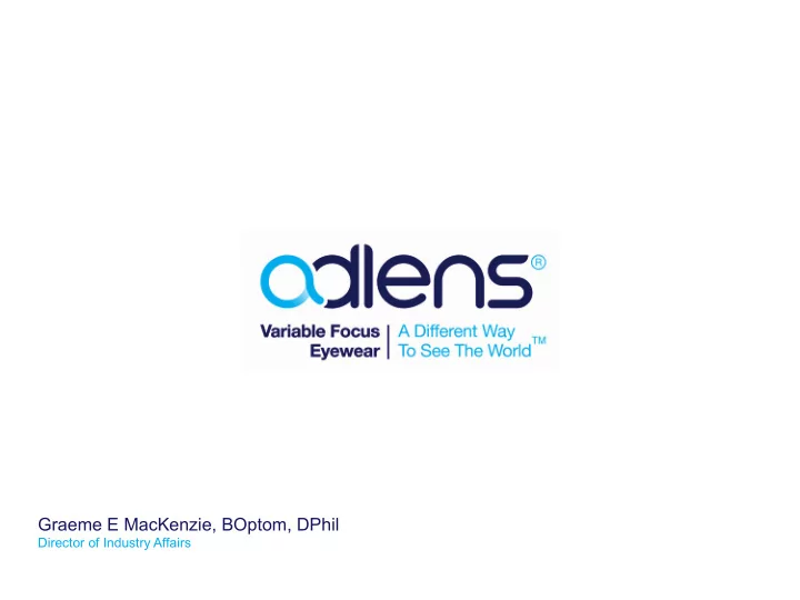 director of industry affairs market data