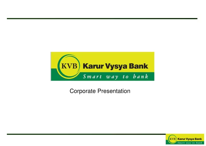 corporate presentation disclaimer