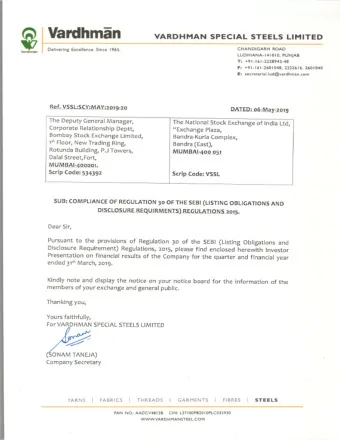 / (SO NAM TAN EJA) Com pany Secretary  I  FABRICS  |  THREADS  l  GARMENTS  I  FIBRES  I  STEELS