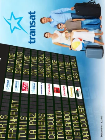 September 13, 2010  Erratum  Slide 12:  Outgoing market from France: Market  The percentage for