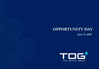 OPPORTUNITY DAY  June 17, 2020  DISCLAIMER  The following presentation may contain forward looking