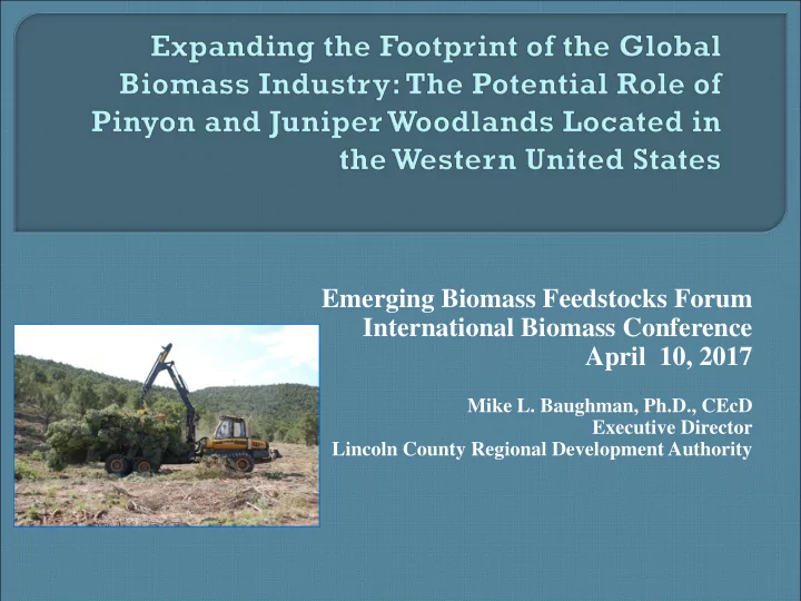 emerging biomass feedstocks forum