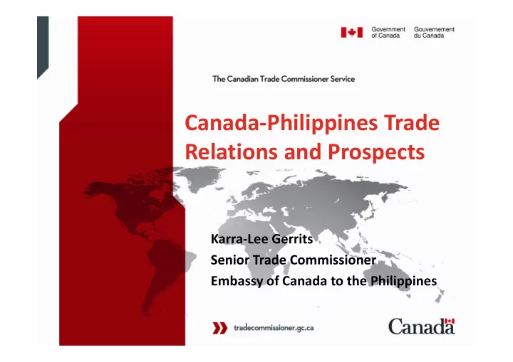 canada philippines trade relations and prospects