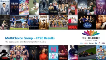 The leading video entertainment platform in Africa  1  Overview  2  Strategic update  3