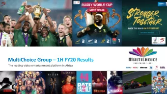 The leading video entertainment platform in Africa  Important information/forward-looking