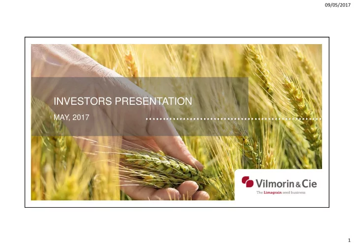investors presentation