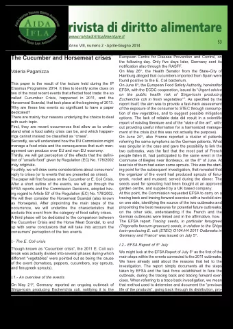 rivista di diritto alimentare  A  S  R  A  E  I  www.rivistadirittoalimentare.it  N  T  A  O  L  I