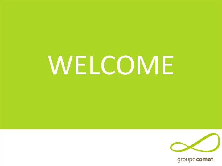 welcome agenda
