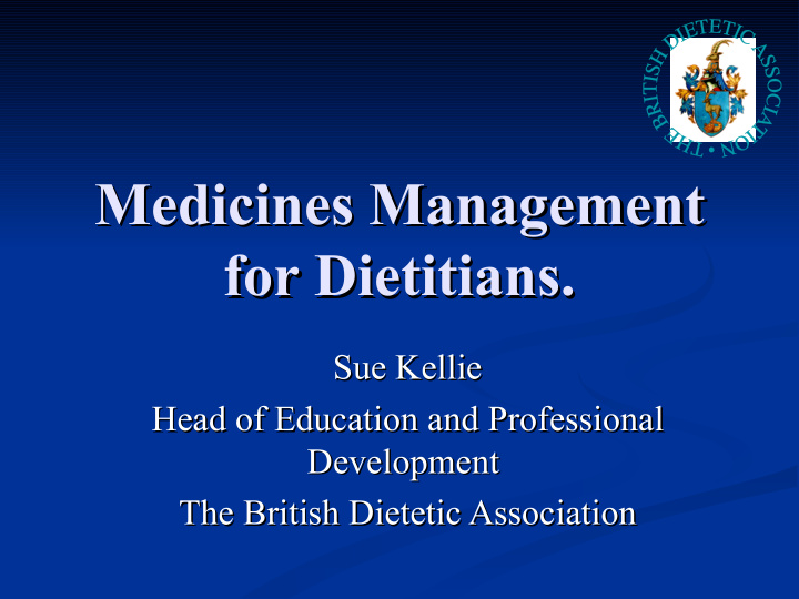medicines management medicines management for dietitians