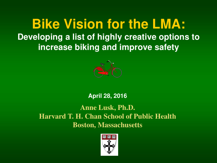 bike vision for the lma