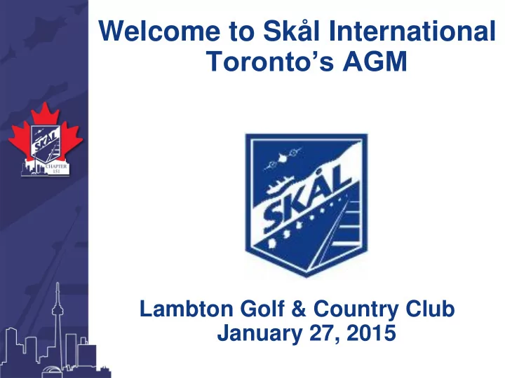 toronto s agm