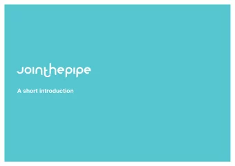 A short introduction  From single-use  spring water to tap water  How can we tempt people to drink