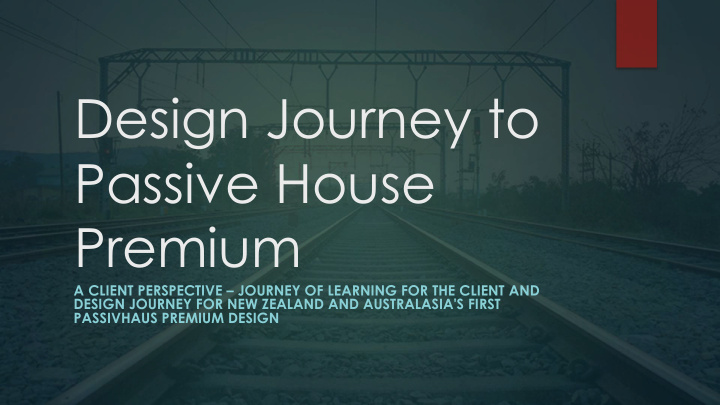 design journey to passive house premium
