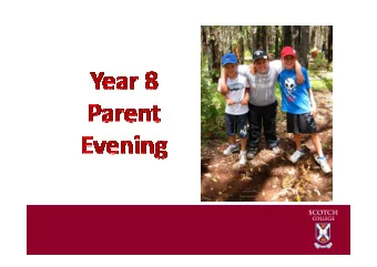 Agenda   Welcome  Mr Peter Freitag, Deputy Headmaster and Head of Senior School Outdoor