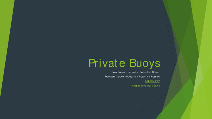 private buoys