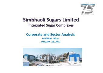 Simbhaoli Sugars Limited  Simbhaoli Sugars Limited Simbhaoli Sugars Limited Simbhaoli Sugars