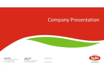 Company Presentation  The History  1845  1890 -1951  2003  2017  Giosia Uboldi, a botanist,  Time