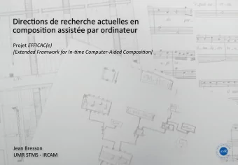 Direc9ons  de  recherche  actuelles  en    composi9on  assiste  par