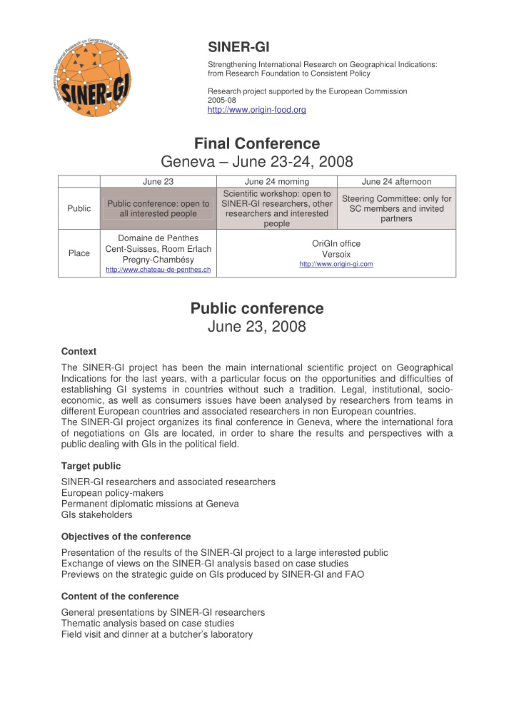 final conference