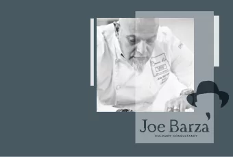 Joe Barza  The Cuisine Of Joe Barza  Events Participation  Consultant &amp; Brand  Ambassador