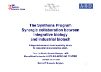 the synthons program synergic collaboration between