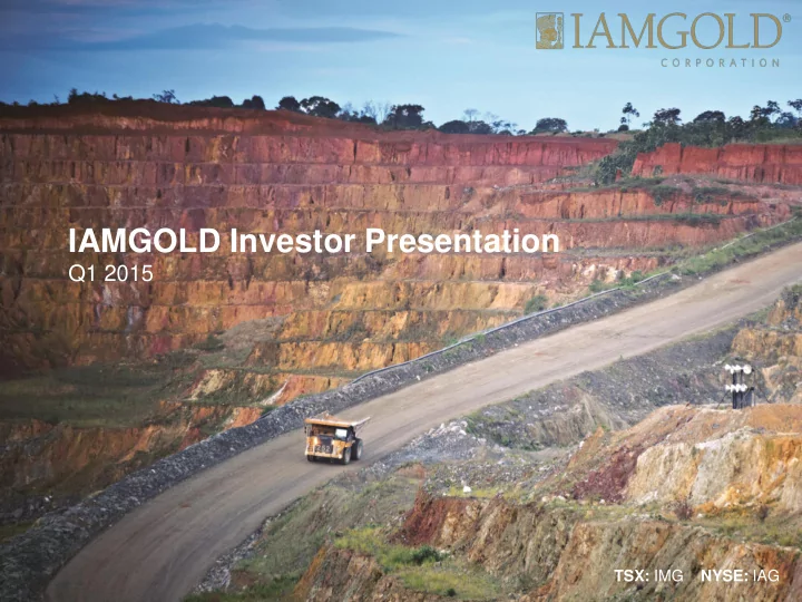 tsx img nyse iag cautionary statement on forward looking